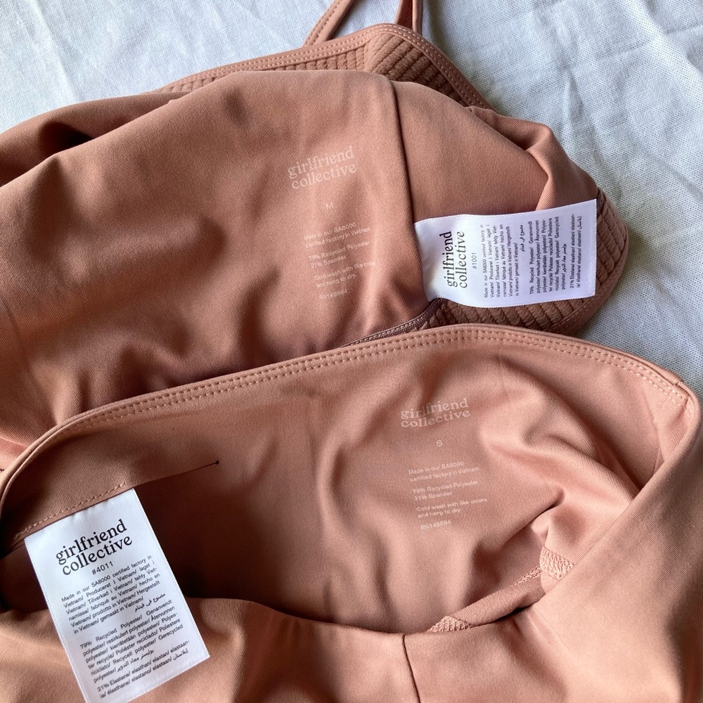 NWT Girlfriend Collective Rosebud Topanga Set - Picture 8 of 10